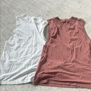 lululemon athletica Muscle Tees in White and Brown